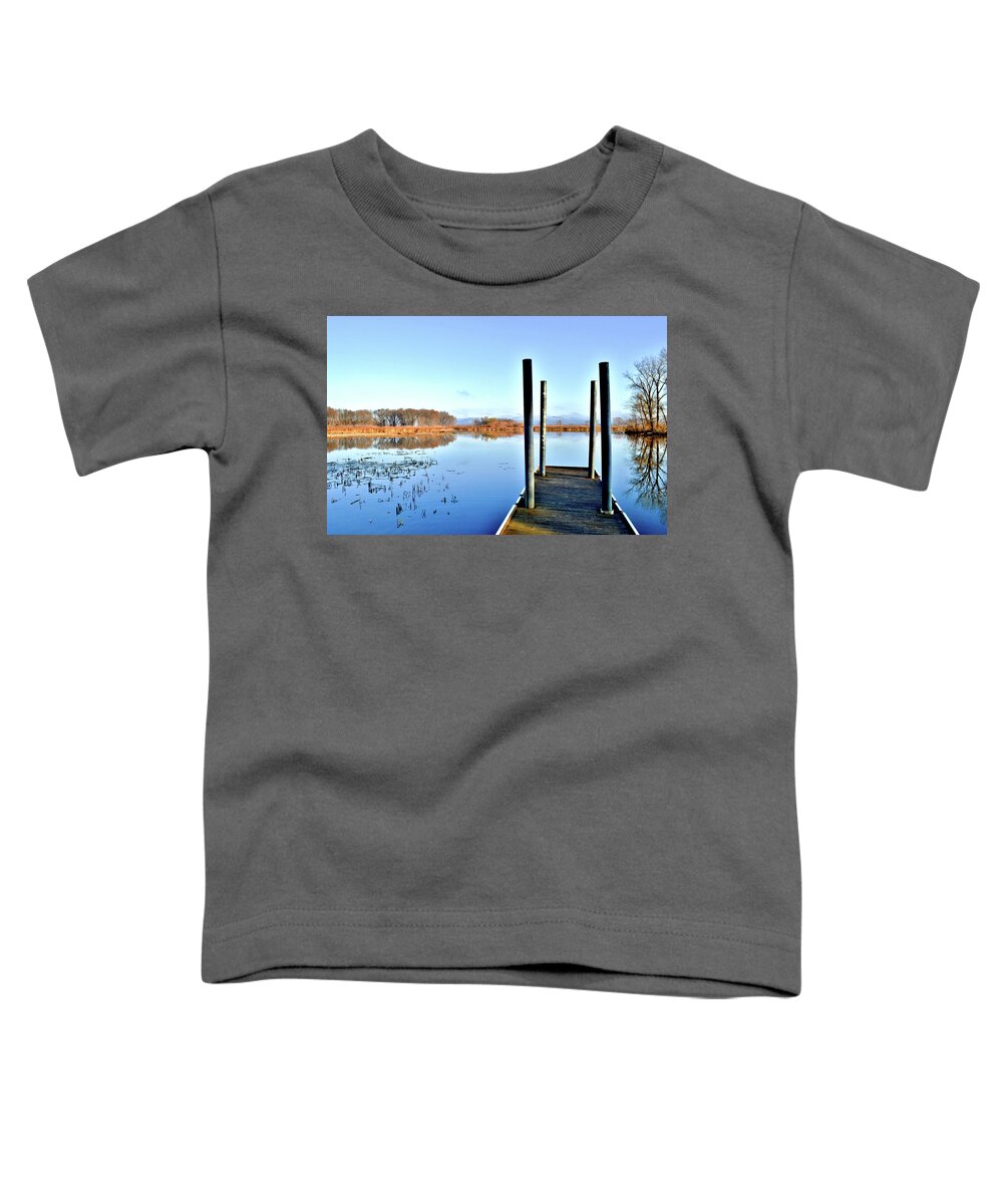 Mississippi River Toddler T-Shirt featuring the photograph Great River Stillness by Susie Loechler