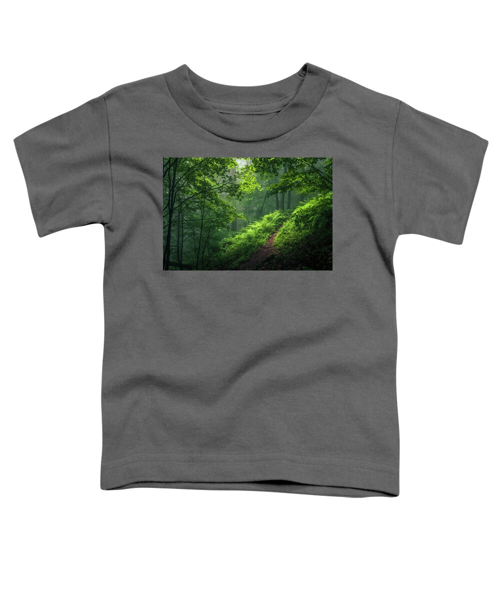 Mountain Toddler T-Shirt featuring the photograph Green Forest by Evgeni Dinev