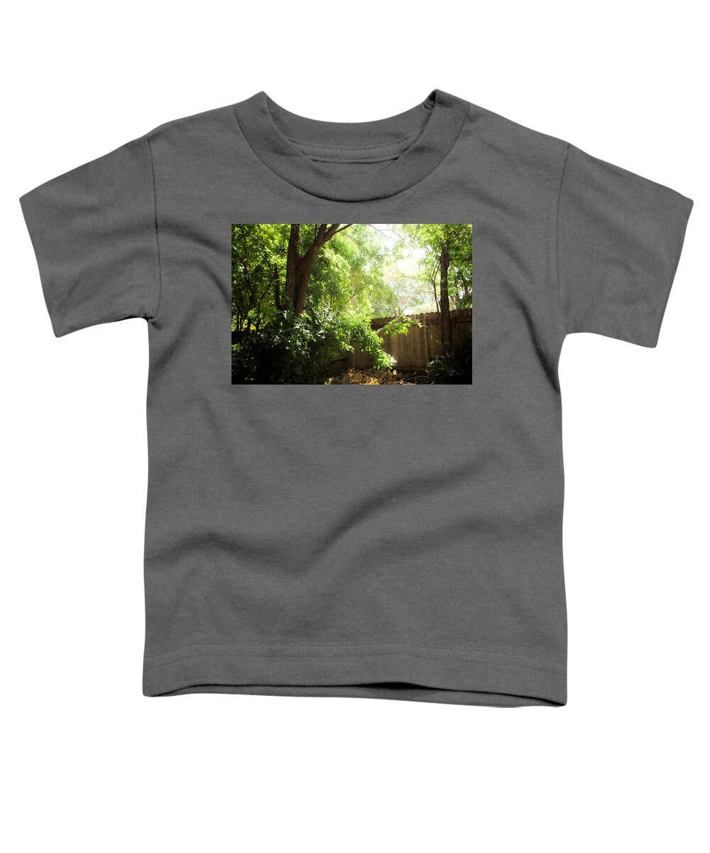 Green Toddler T-Shirt featuring the photograph Green Sunshine Fence by W Craig Photography