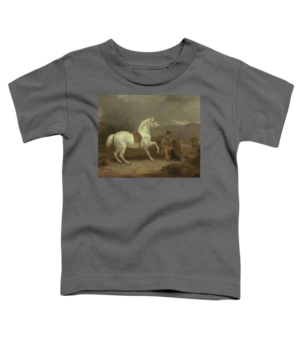 19th Century Painters Toddler T-Shirt featuring the painting Grey Shooting Pony by Thomas Woodward