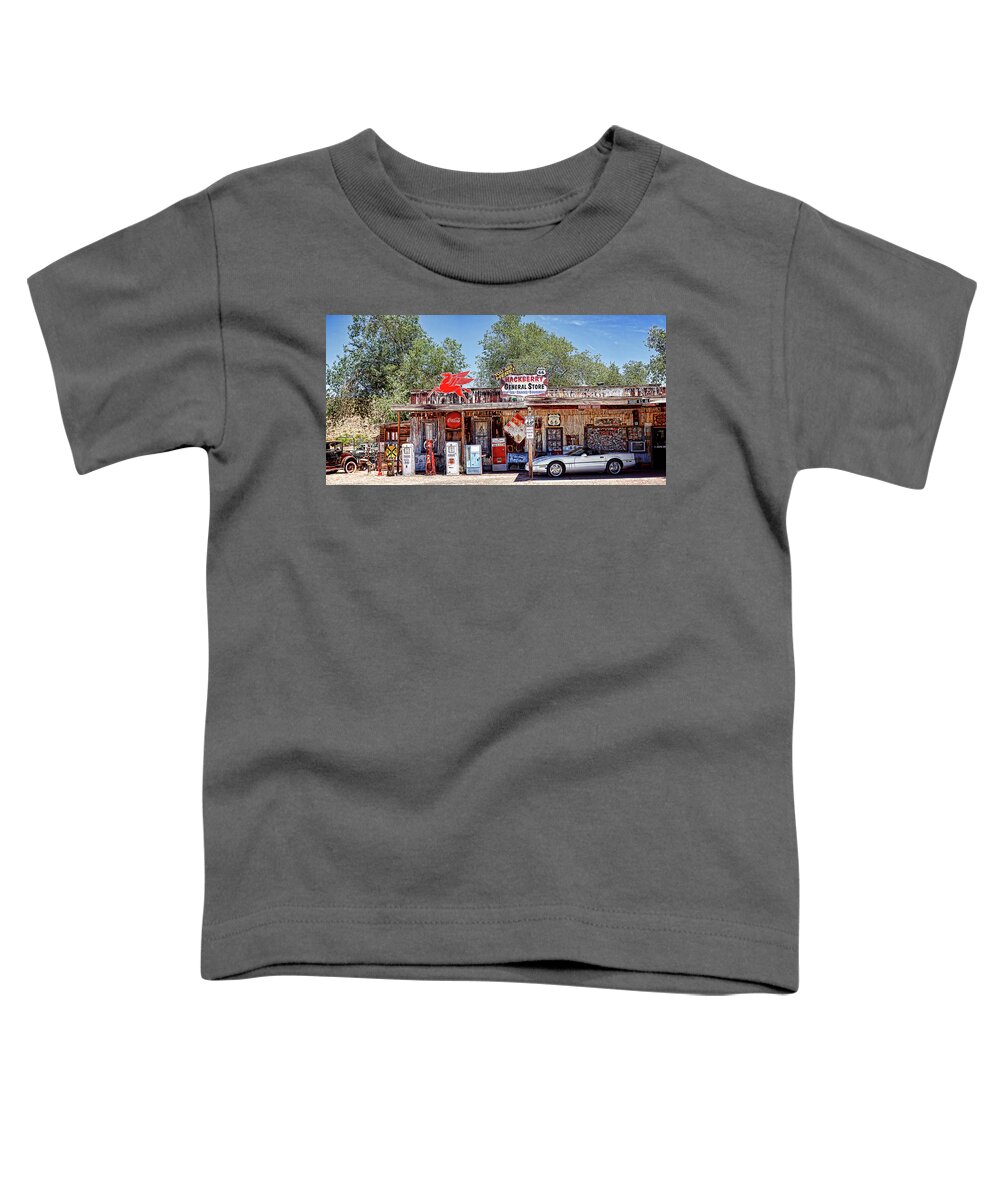 Hackberry Toddler T-Shirt featuring the photograph Hackberry General Store on Route 66, Arizona by Tatiana Travelways