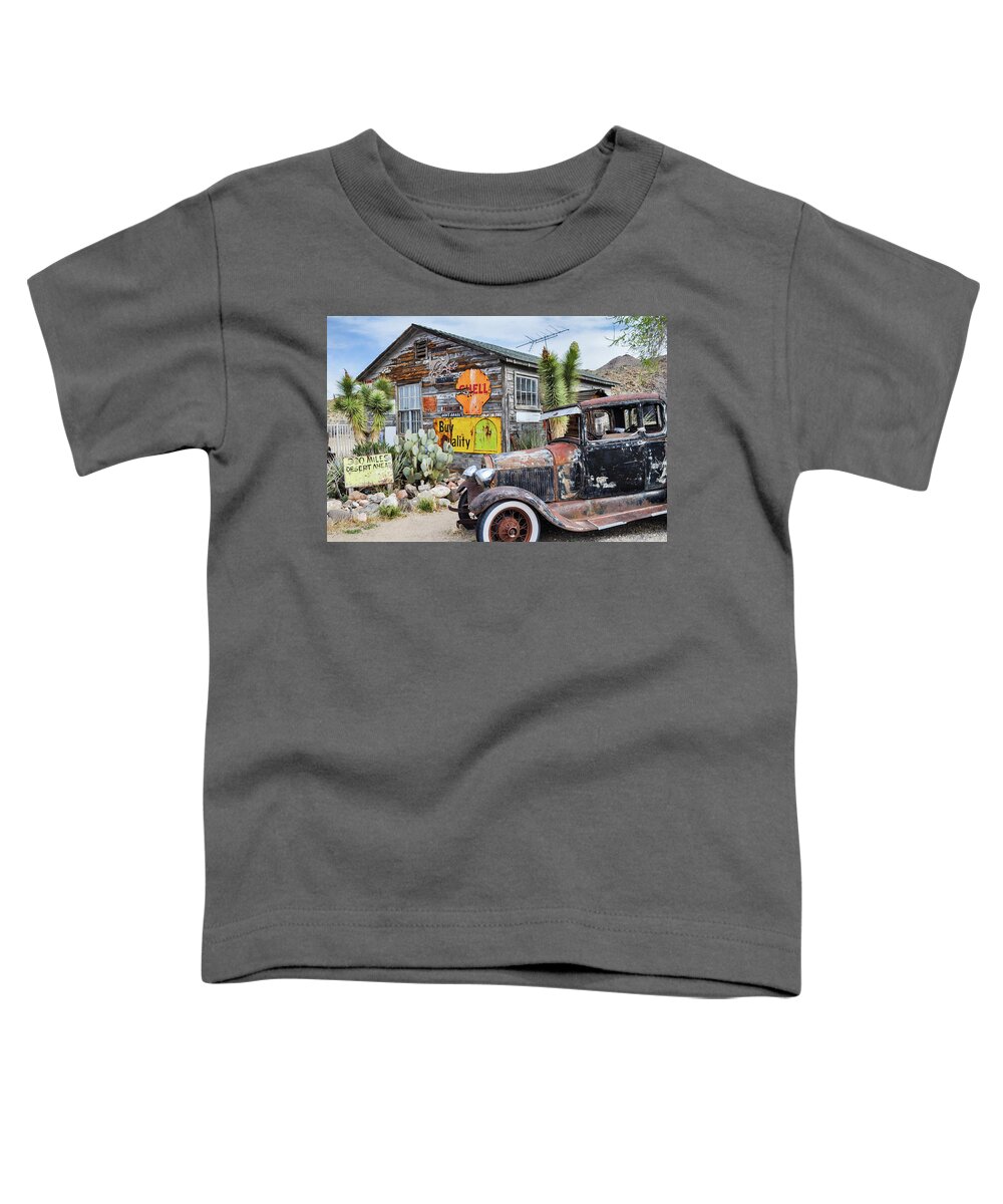 Route 66 Toddler T-Shirt featuring the photograph Hackberry Route 66 Auto by Kyle Hanson