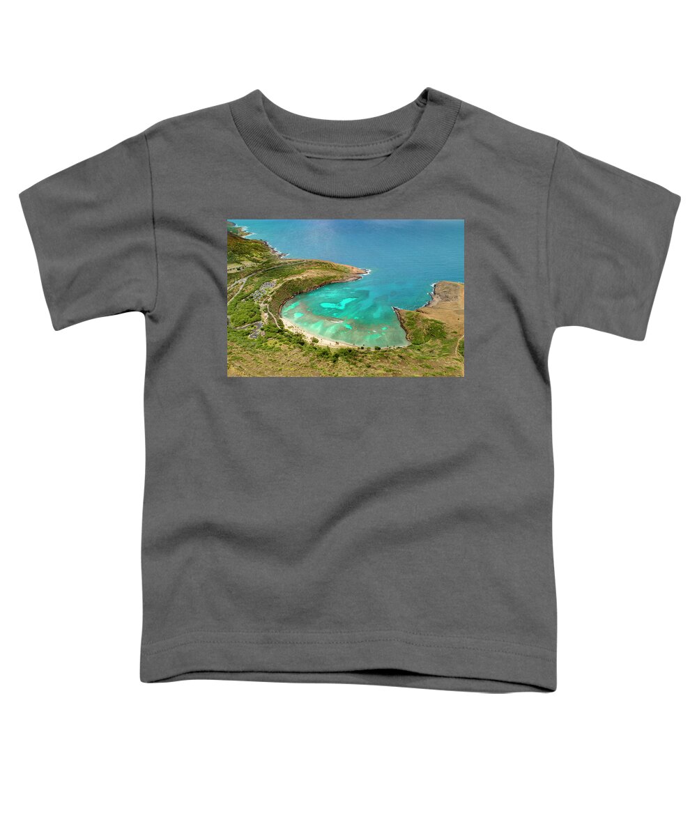 Hanauma Bay Heart Reef Toddler T-Shirt featuring the photograph Hanauma Bay Heart Reef by Leonardo Dale