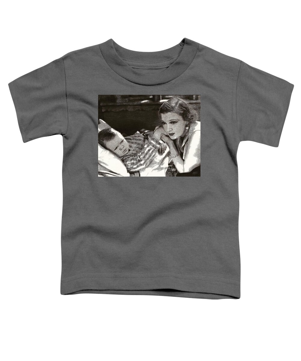 Movie Toddler T-Shirt featuring the drawing Hans and Cleopatra by Mark Baranowski