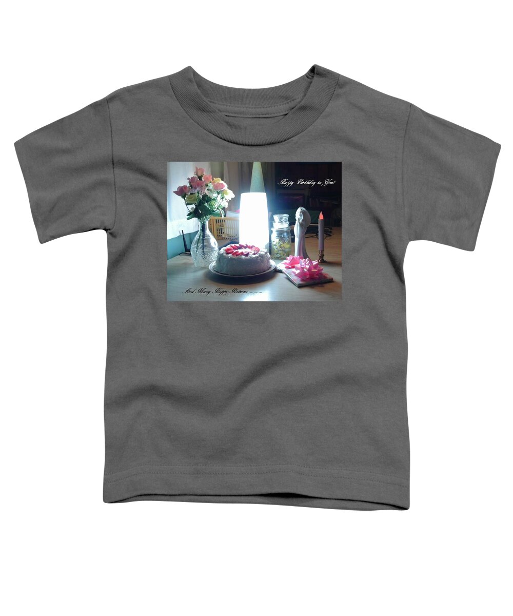 Still Life Toddler T-Shirt featuring the photograph Happy Returns by Denise F Fulmer