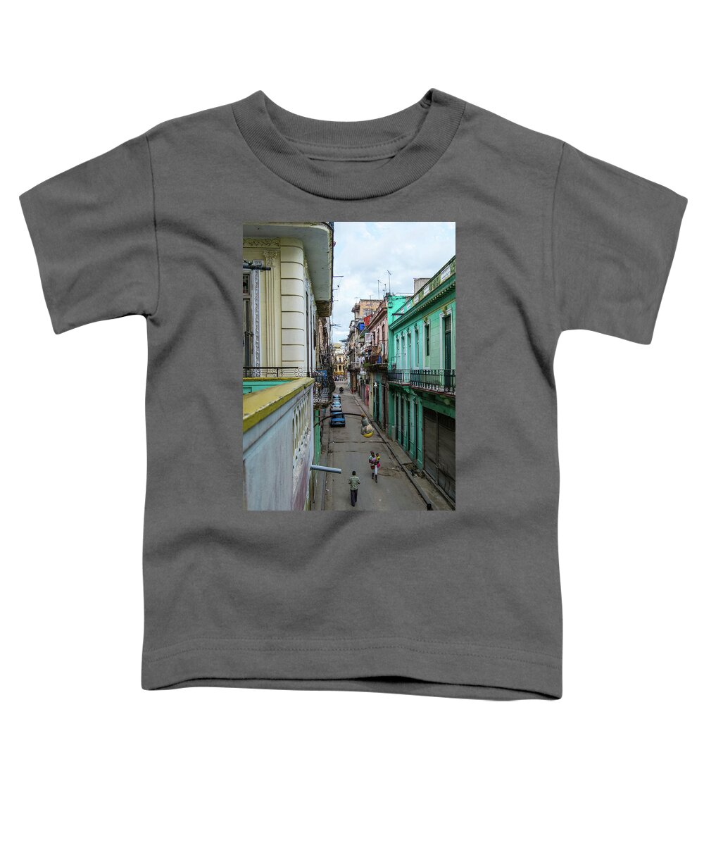 Cuba Toddler T-Shirt featuring the photograph Havana's street from up. Cuba by Lie Yim