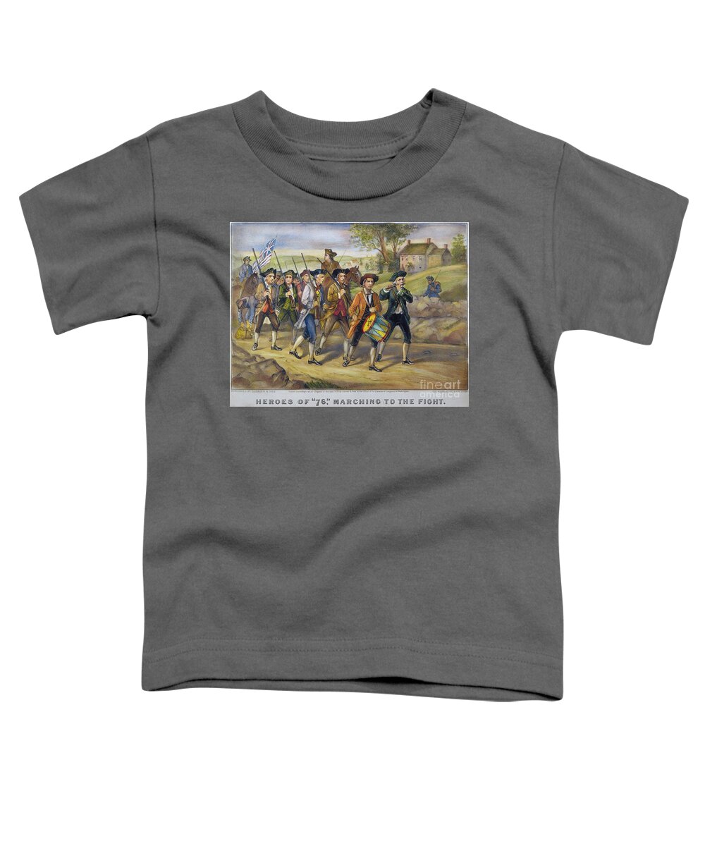 1775 Toddler T-Shirt featuring the painting Heroes Of 1776 by Granger