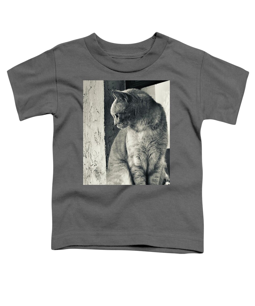 Cat Toddler T-Shirt featuring the digital art Hi Noon by Michelle Hoffmann