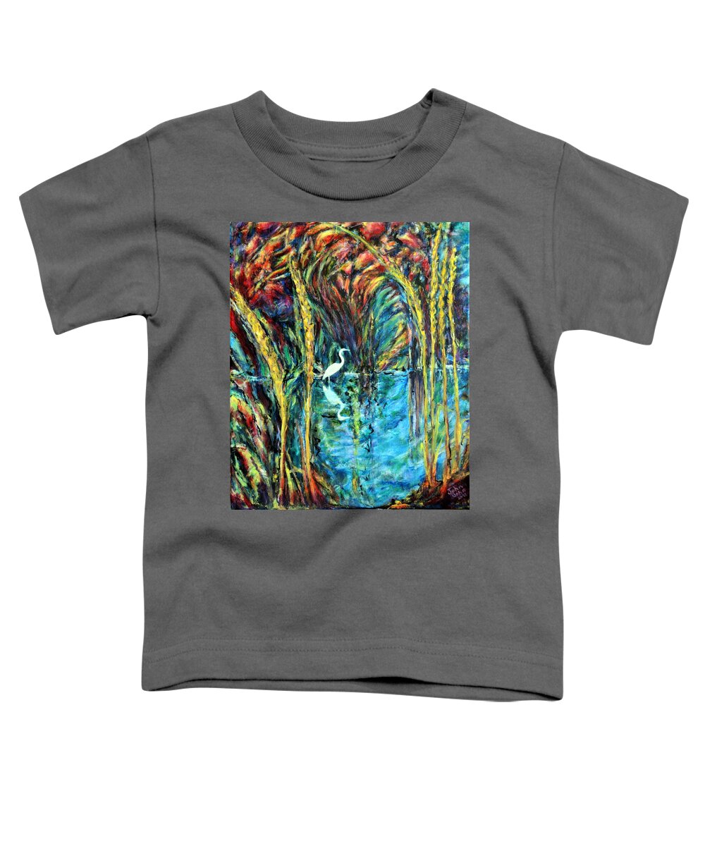 Impressionism Toddler T-Shirt featuring the painting Hidden Pond by John Bohn