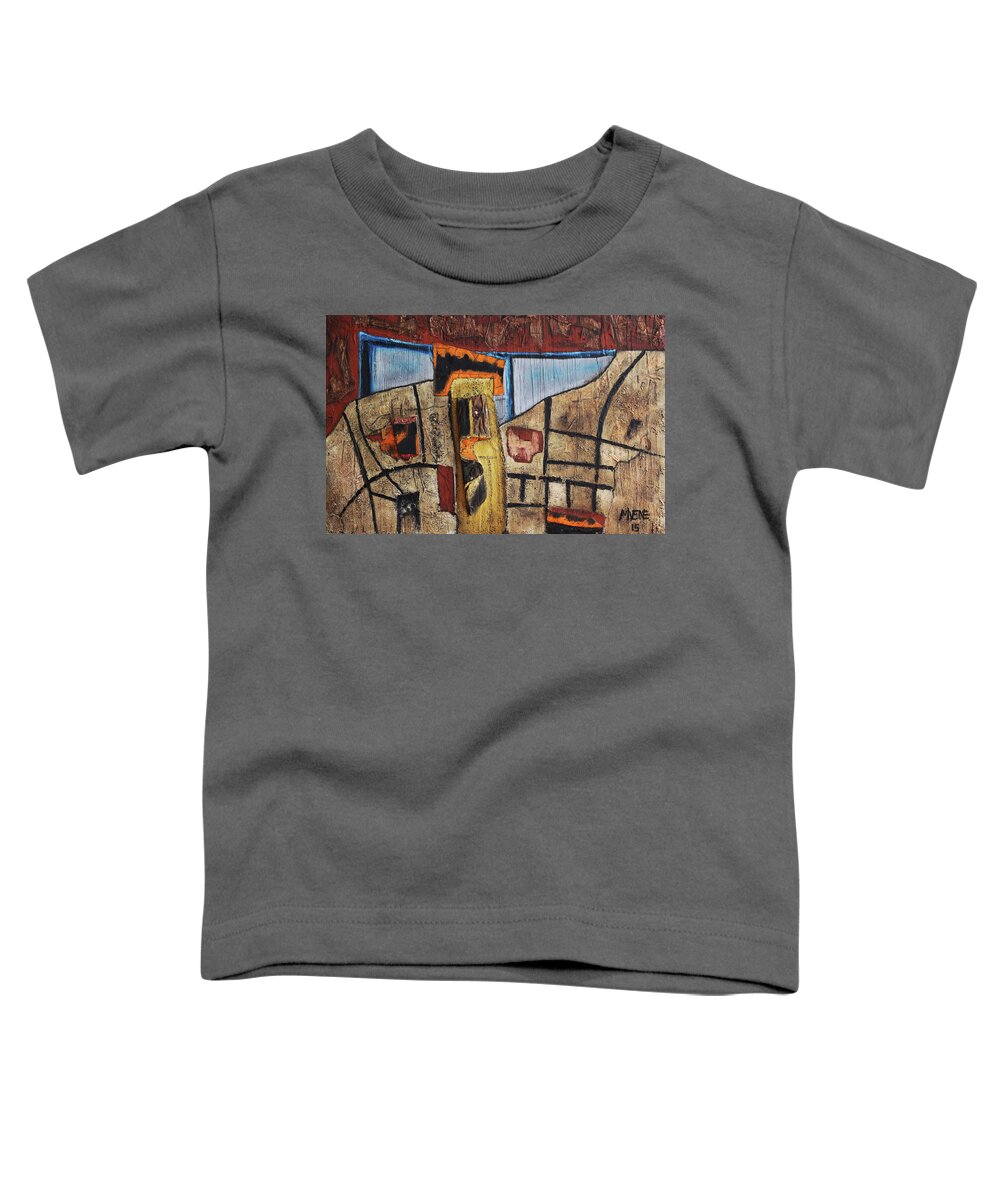 African Art Toddler T-Shirt featuring the painting High Tower by Michael Nene