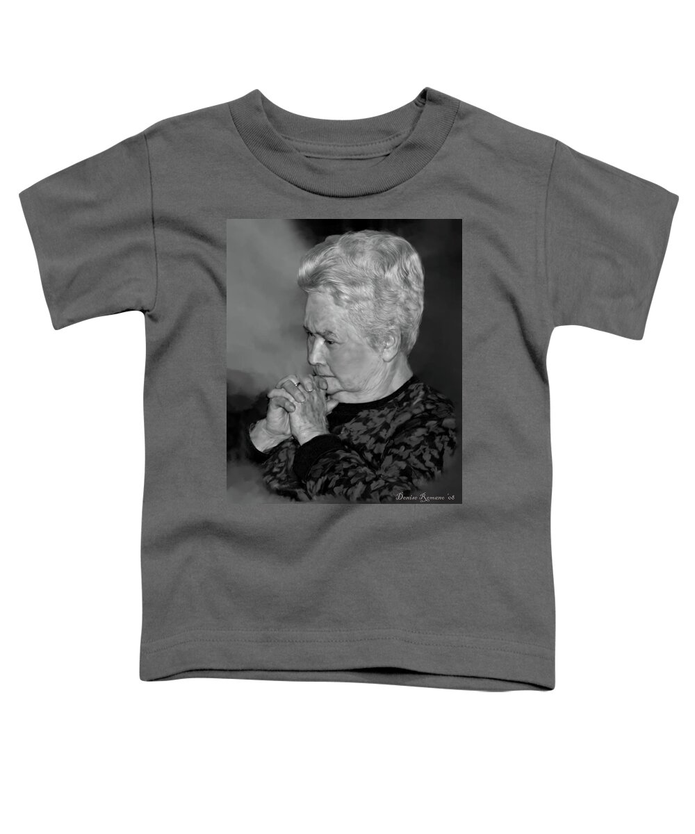 Black And White Toddler T-Shirt featuring the photograph Hila by Denise Romano