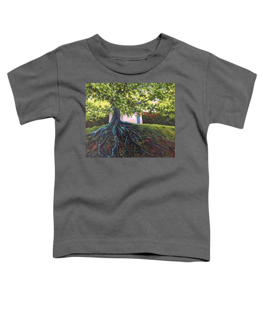 Tree Toddler T-Shirt featuring the painting Hillcrest by Don Morgan