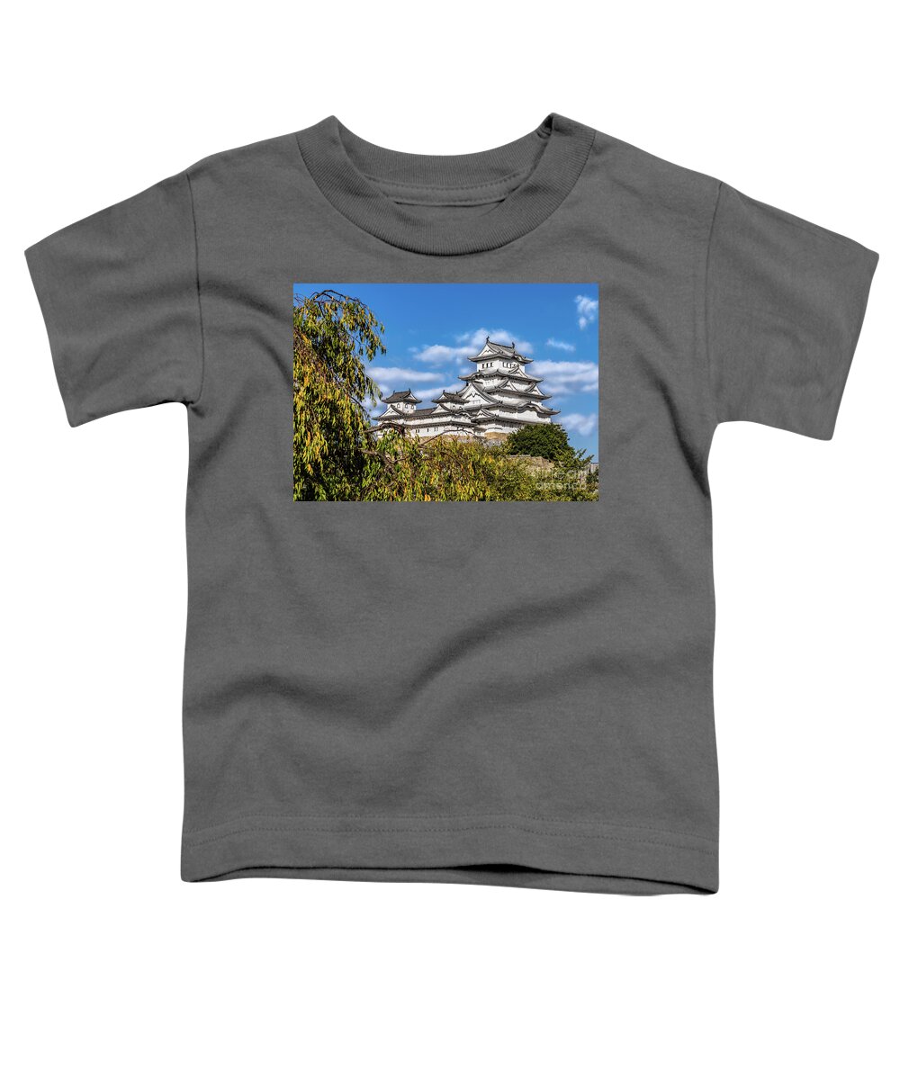 Himeji Castle Toddler T-Shirt featuring the photograph Himeji castle #5, Japan by Lyl Dil Creations