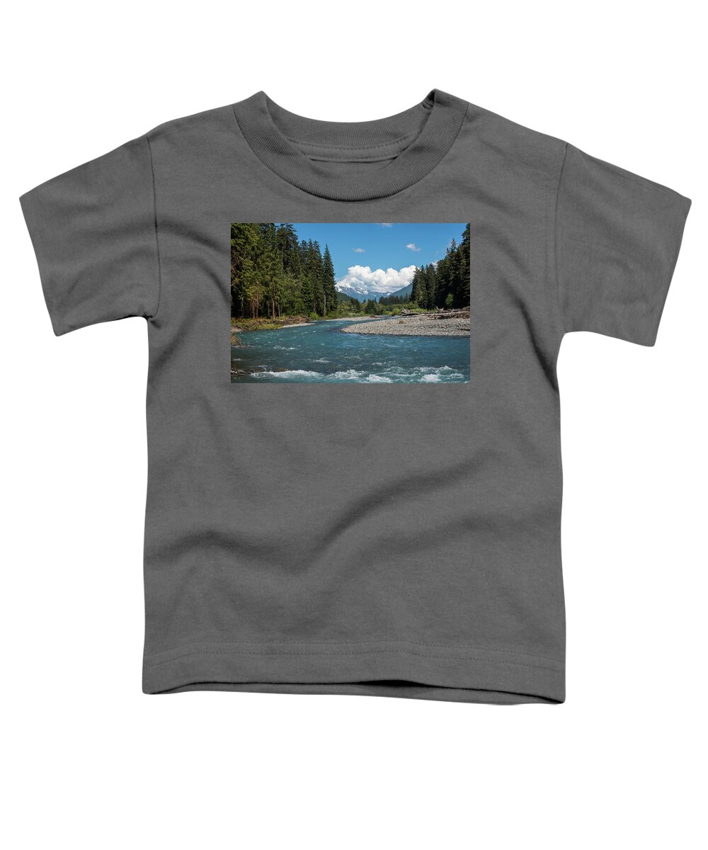 Forest Toddler T-Shirt featuring the photograph Hoh River Rapids by Robert Potts