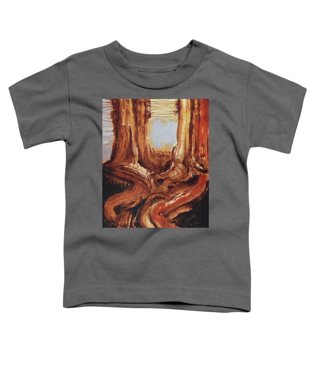 Abstract Toddler T-Shirt featuring the painting Hole in the Sky by Sv Bell