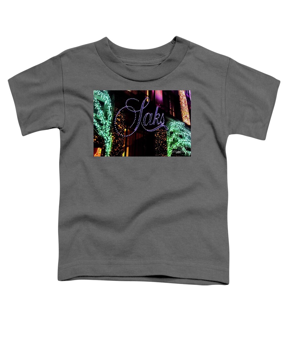 New York City Toddler T-Shirt featuring the digital art Holiday Saks NYC by CAC Graphics