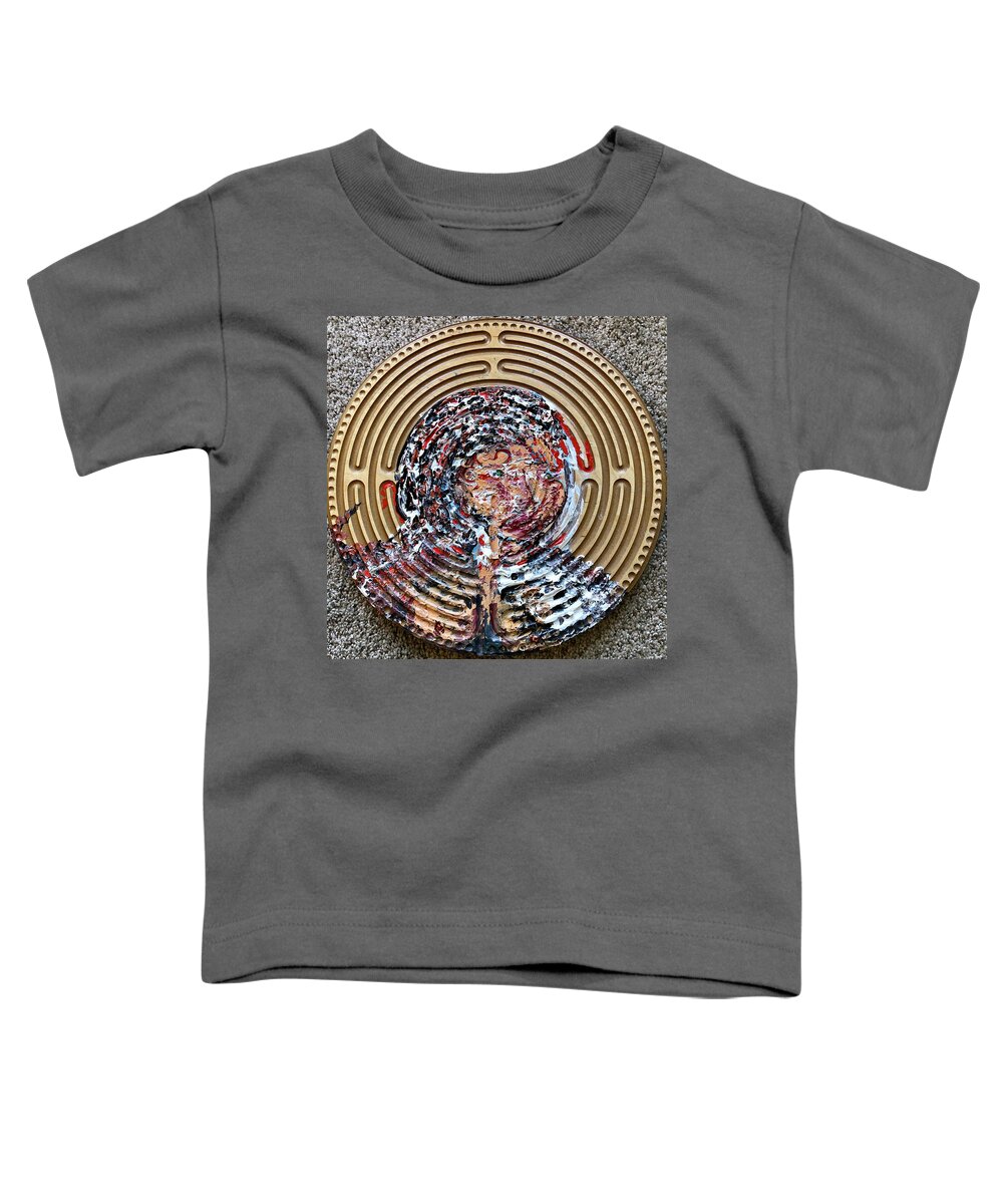 Labyrinth Toddler T-Shirt featuring the painting Holy Labyrinth by Bethany Beeler