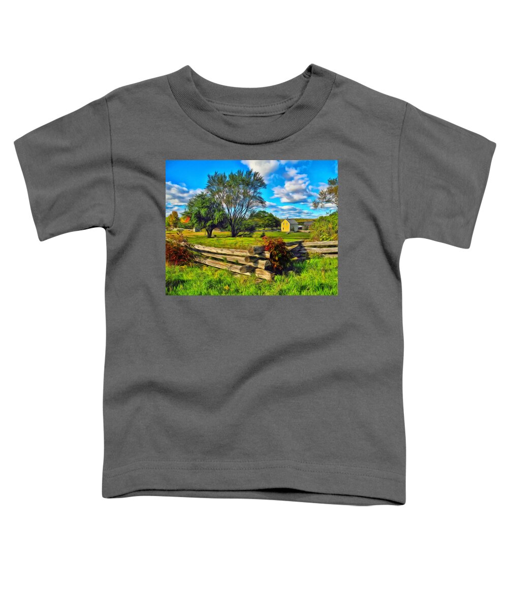 Landscape Toddler T-Shirt featuring the photograph Homestead Fences by Carol Randall