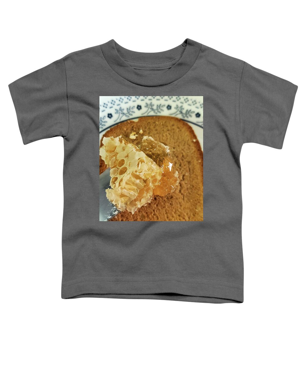 Food Toddler T-Shirt featuring the photograph Honeycomb by Annalisa Rivera-Franz