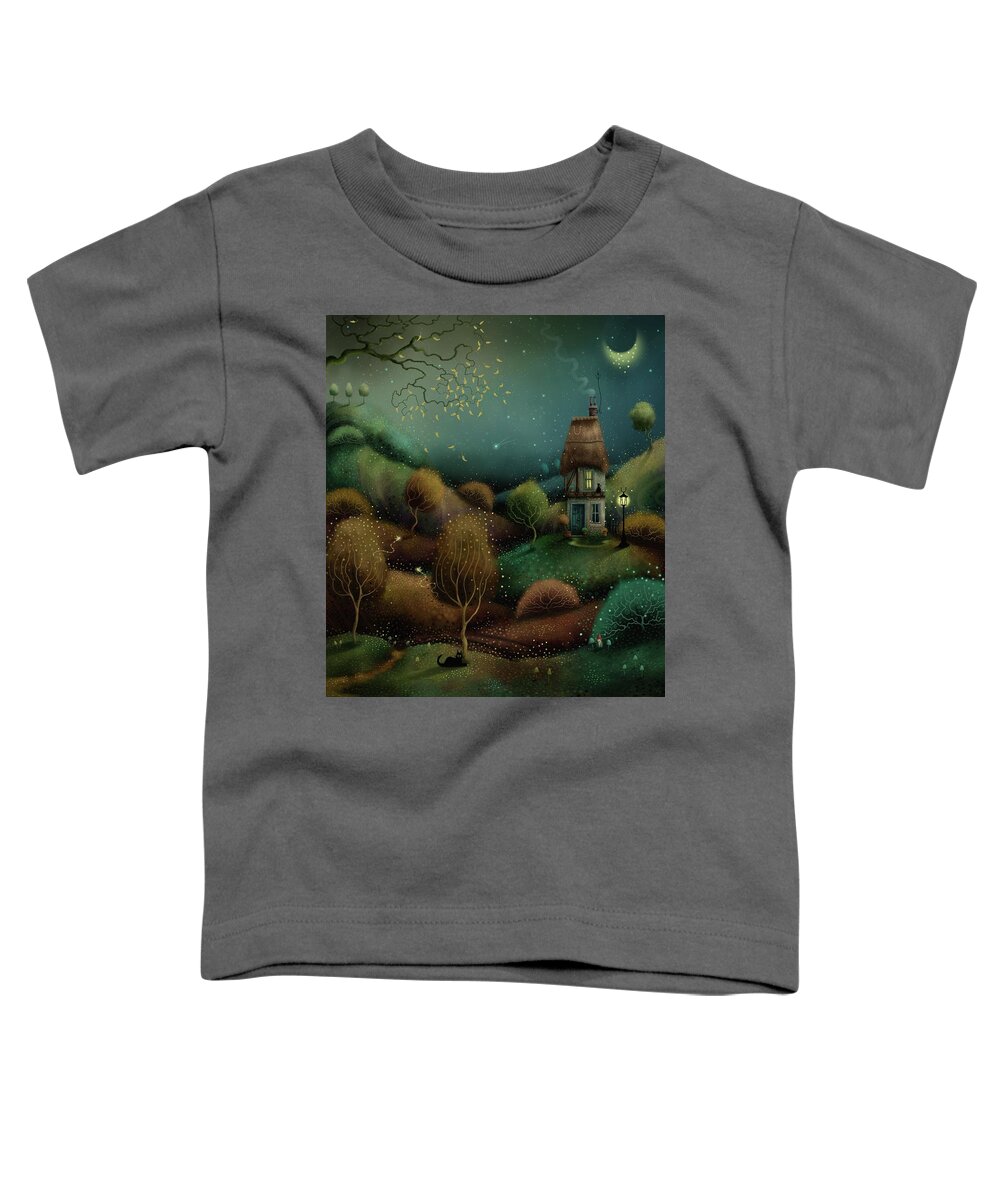 Naive Art Toddler T-Shirt featuring the painting Horseshoe Cottage by Joe Gilronan