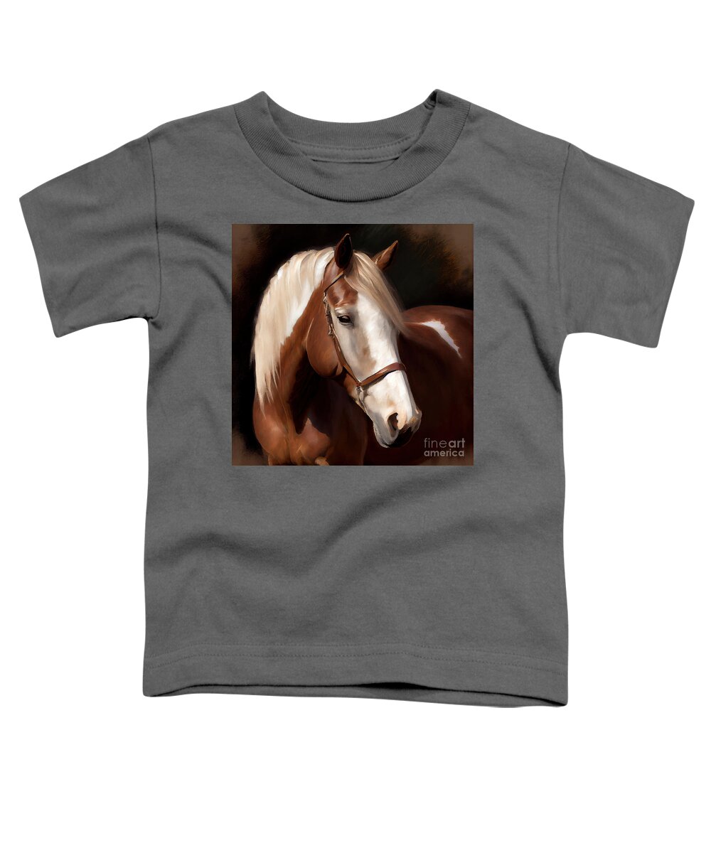 Horse Toddler T-Shirt featuring the digital art Horse Design Series 1109c by Carlos Diaz