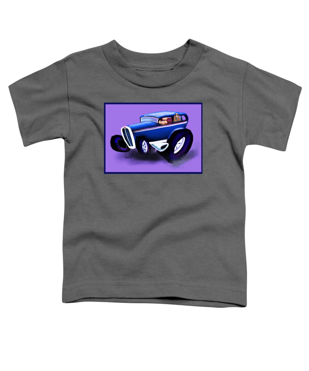 Hot Rod Toddler T-Shirt featuring the digital art Hot Roddin' by Doug Gist