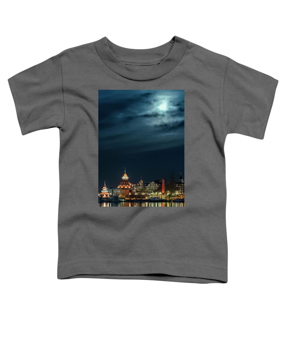 Hotel Del Coronado Toddler T-Shirt featuring the photograph Hotel del at Night by Dan McGeorge