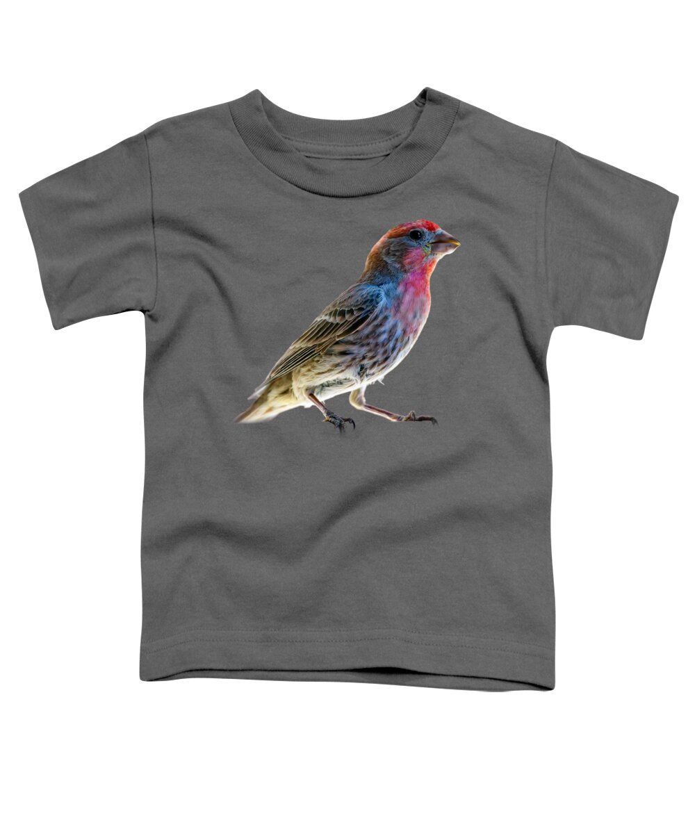 Animal Toddler T-Shirt featuring the photograph House Finch 24685 by Mark Myhaver