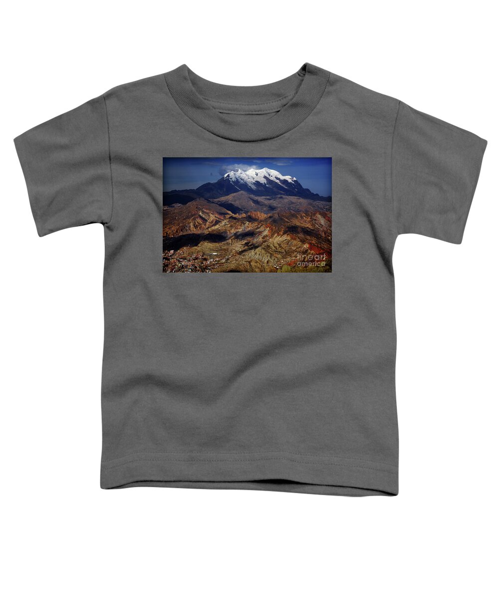 Illimani Toddler T-Shirt featuring the photograph Illimani by David Little-Smith