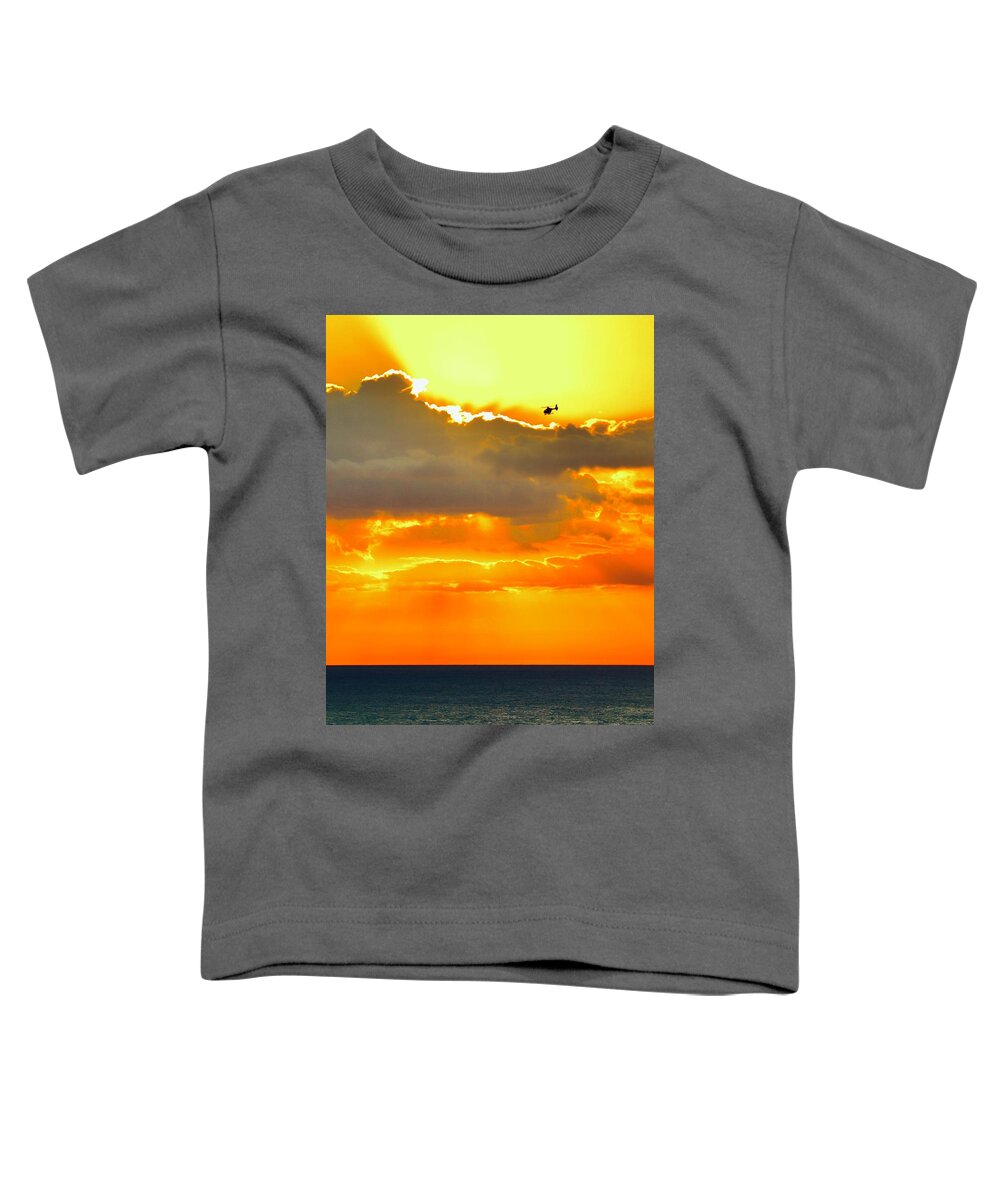 Flying Toddler T-Shirt featuring the photograph Into the Sun by Sarah Lilja