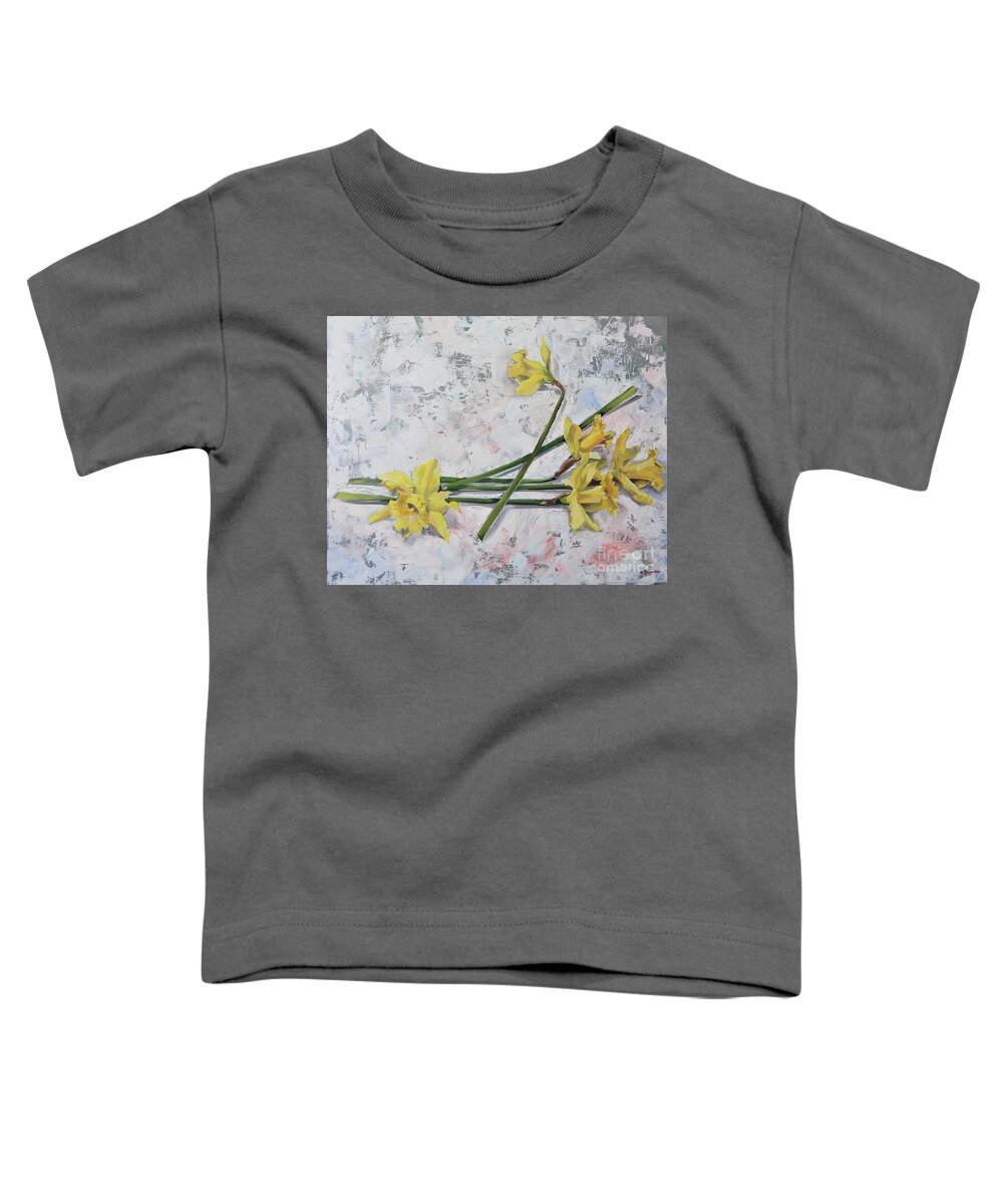 Flowers Toddler T-Shirt featuring the painting Inviting Spring In by K M Pawelec