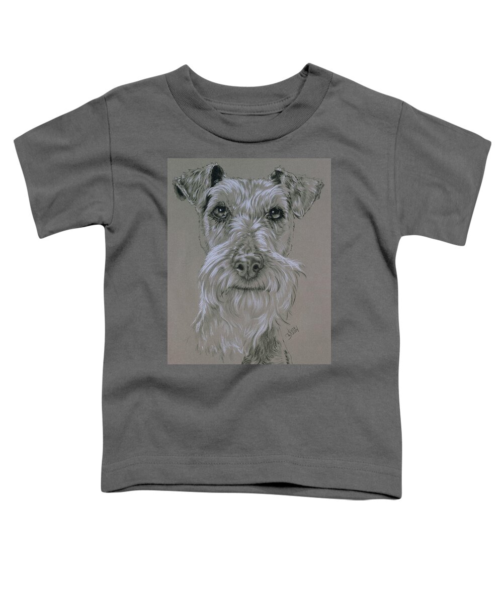 Purebred Toddler T-Shirt featuring the drawing Irish Terrier Portrait in Graphite by Barbara Keith
