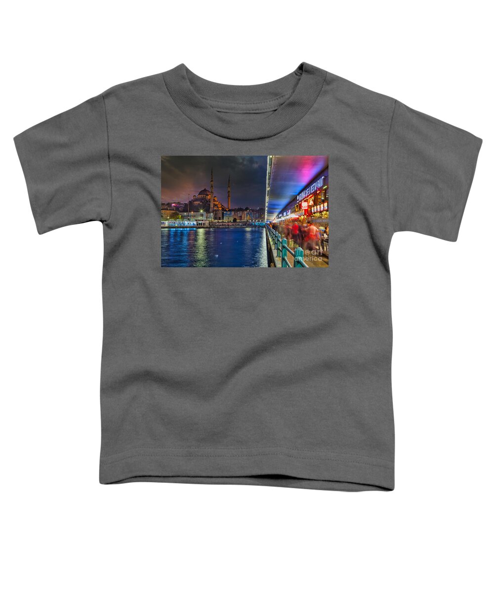 Minaret Toddler T-Shirt featuring the photograph Istanbul, Turkey...where old is new by Sam Antonio