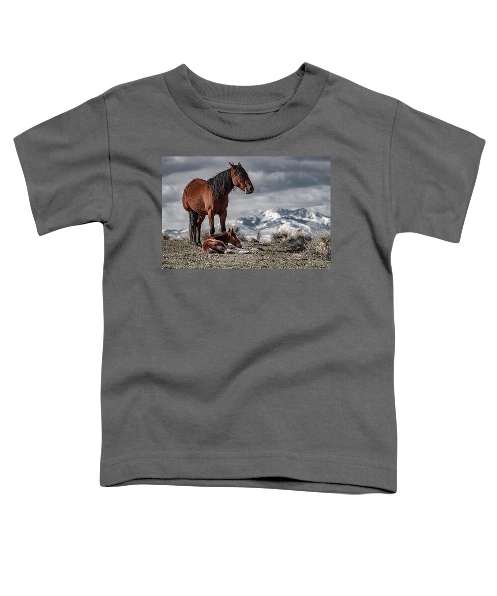 Horse Toddler T-Shirt featuring the photograph Jean and Rebel Mtn by John T Humphrey