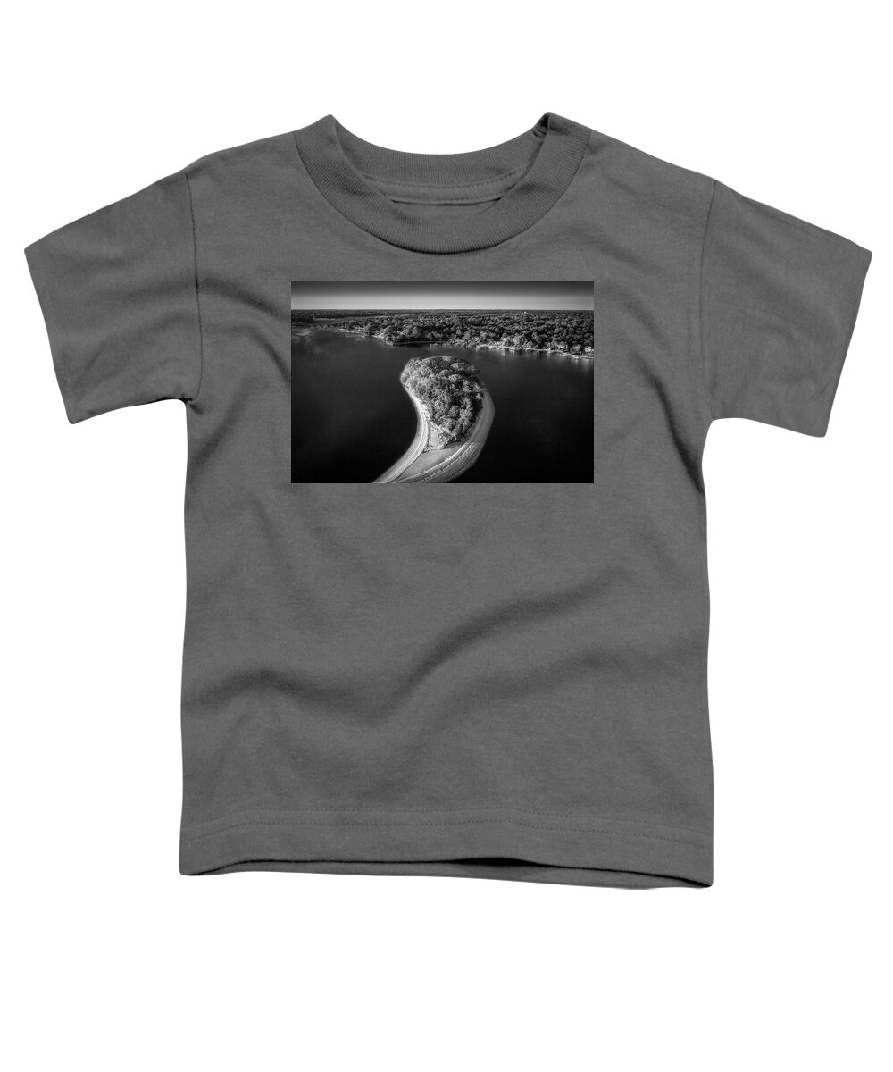 Jersey Shore Toddler T-Shirt featuring the photograph Jersey Shore NJ Fall BW by Susan Candelario
