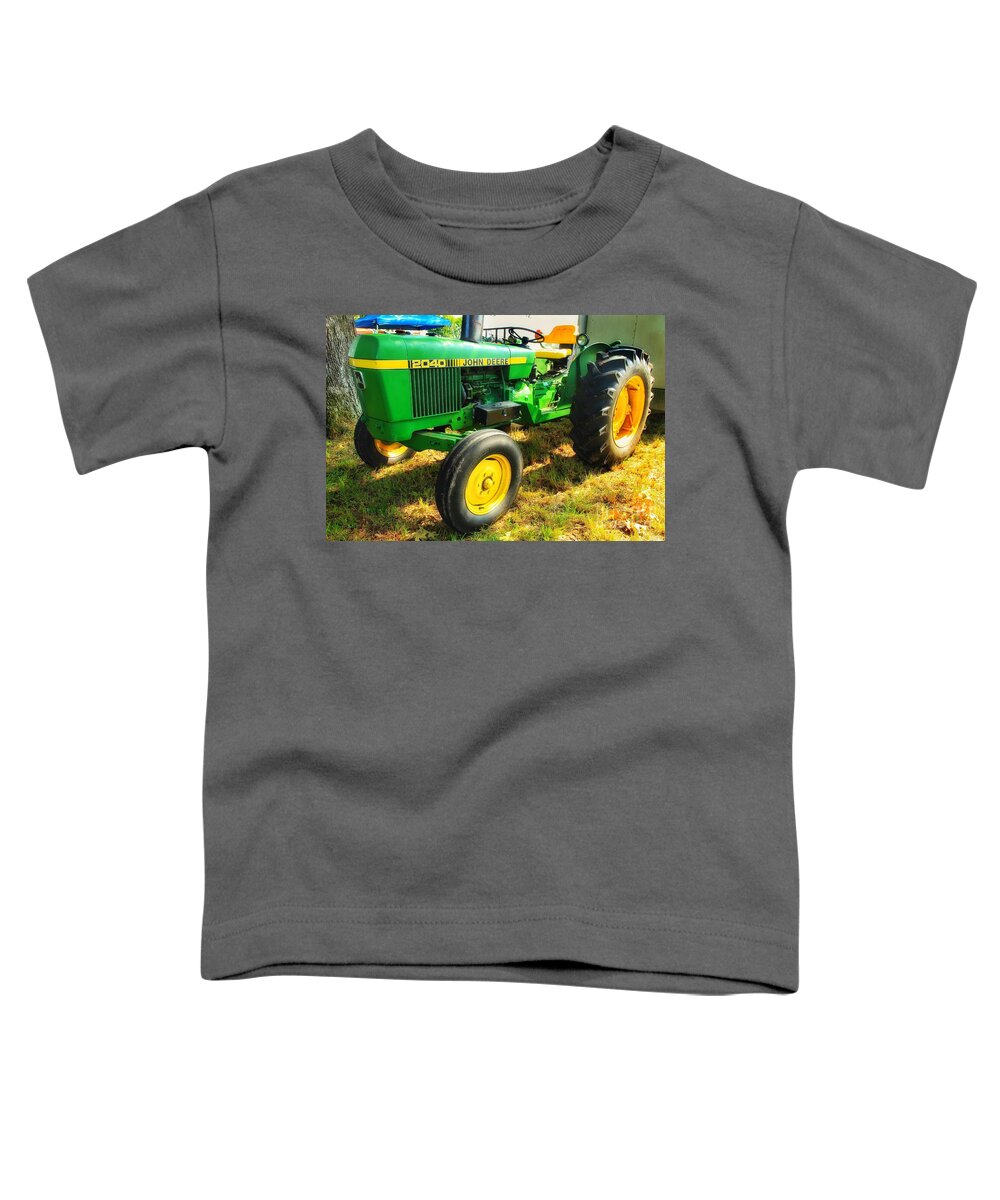 Tractor Toddler T-Shirt featuring the photograph John Deere 2040 by Mike Eingle