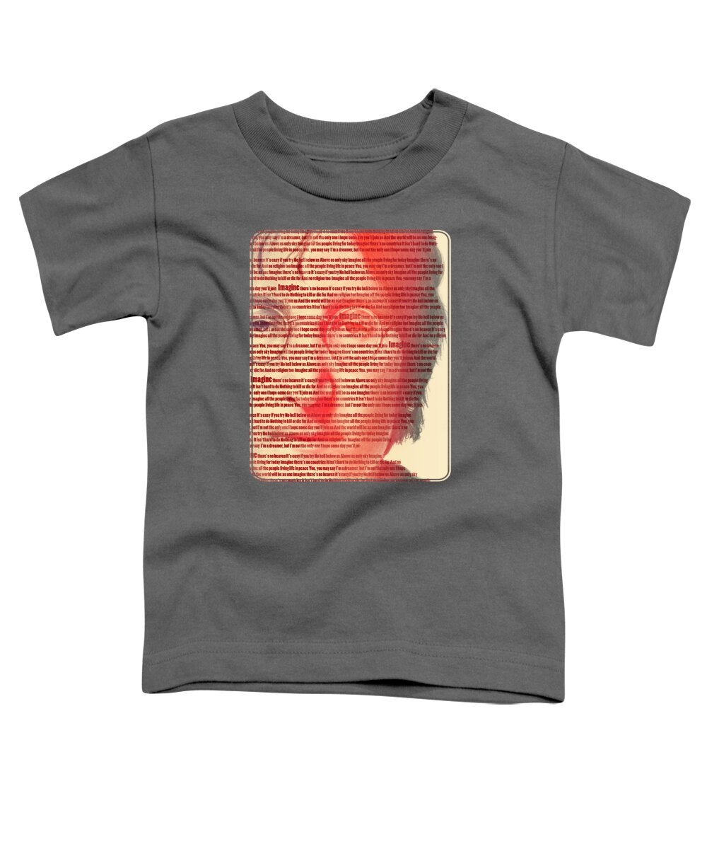John Lennon Toddler T-Shirt featuring the digital art john Lennon 5 by Mark Ashkenazi