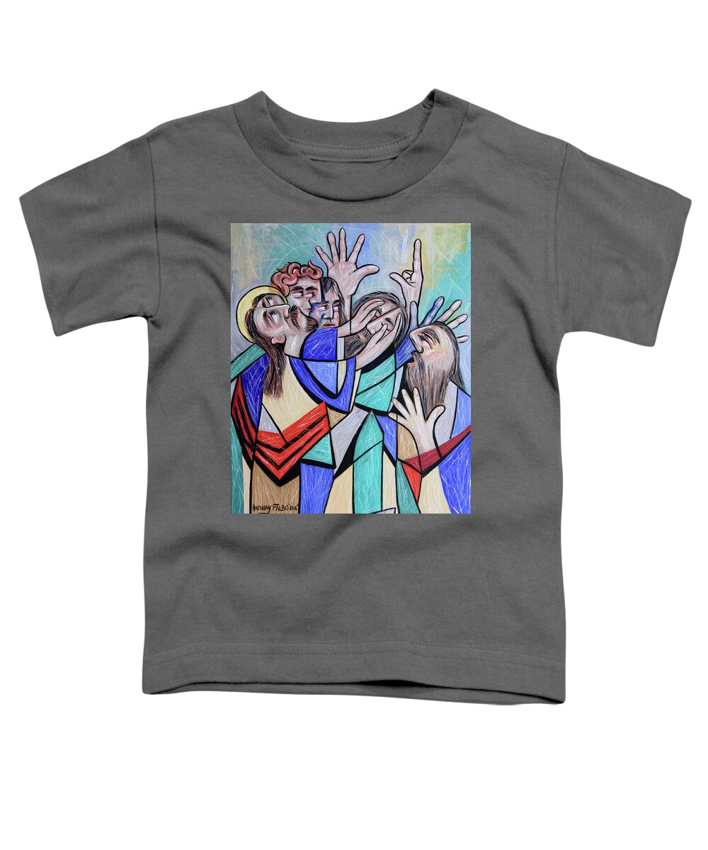 Just Believe Toddler T-Shirt featuring the painting Just Believe by Anthony Falbo