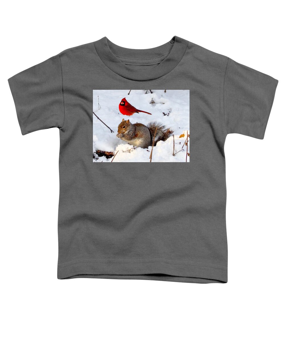 Squirrel Toddler T-Shirt featuring the photograph Just Watching by Sheila Lee