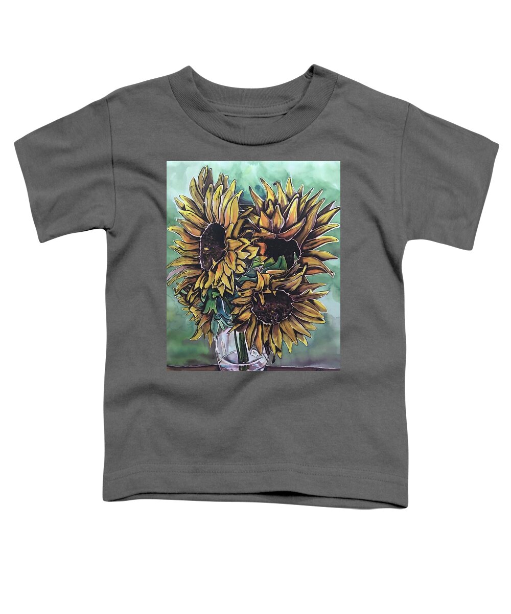 Sunflowers Toddler T-Shirt featuring the painting Kelly Van Gogh by Kelly Smith