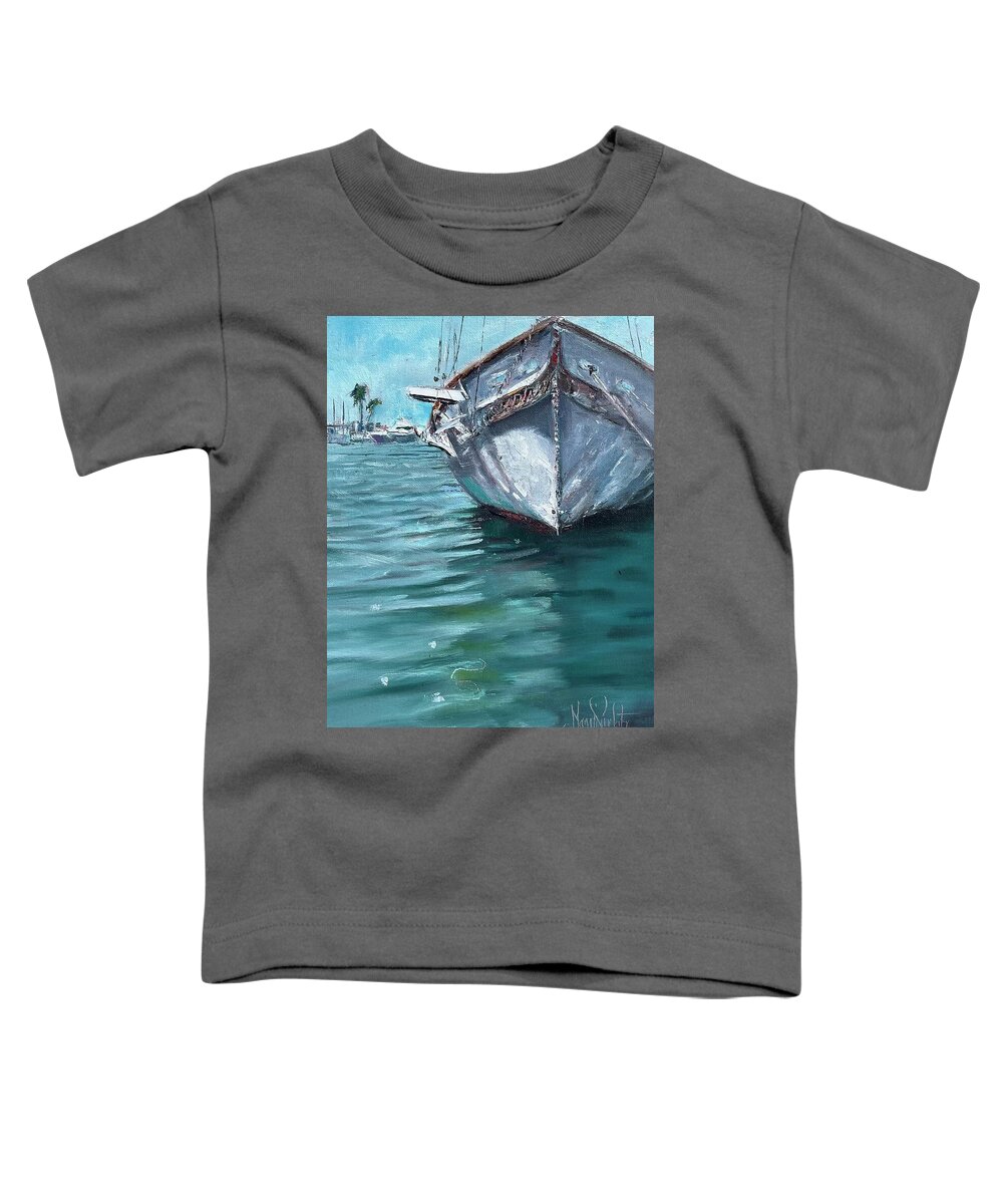 Key West Toddler T-Shirt featuring the painting Key West Bow by Maggii Sarfaty