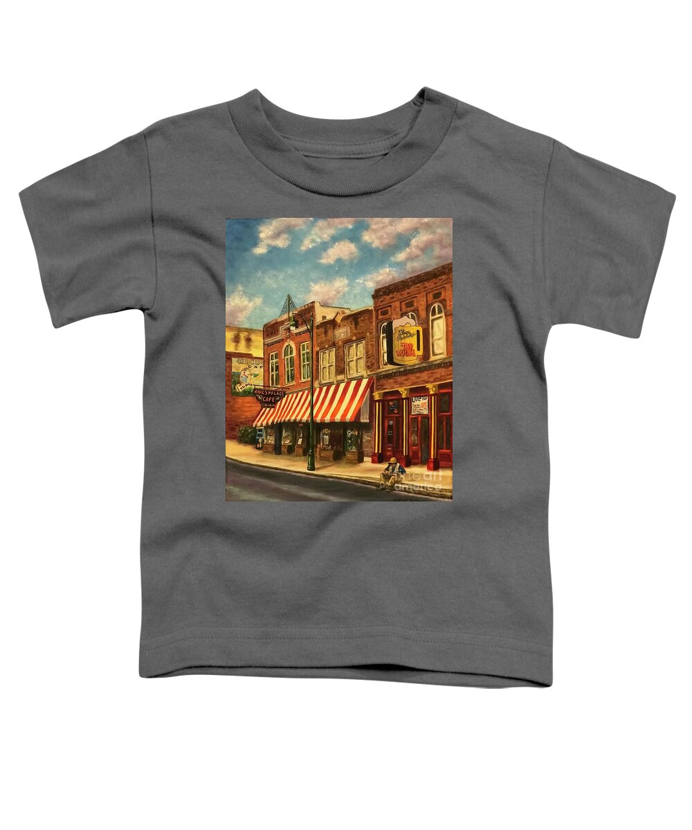 Paintings Toddler T-Shirt featuring the painting Kings Palace Cafe by Sherrell Rodgers