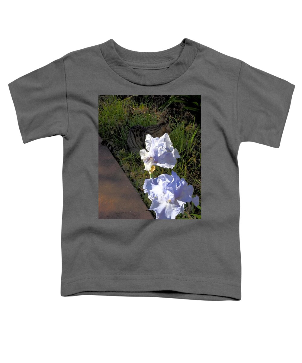 Plant Toddler T-Shirt featuring the photograph Kissy Iris by Richard Thomas
