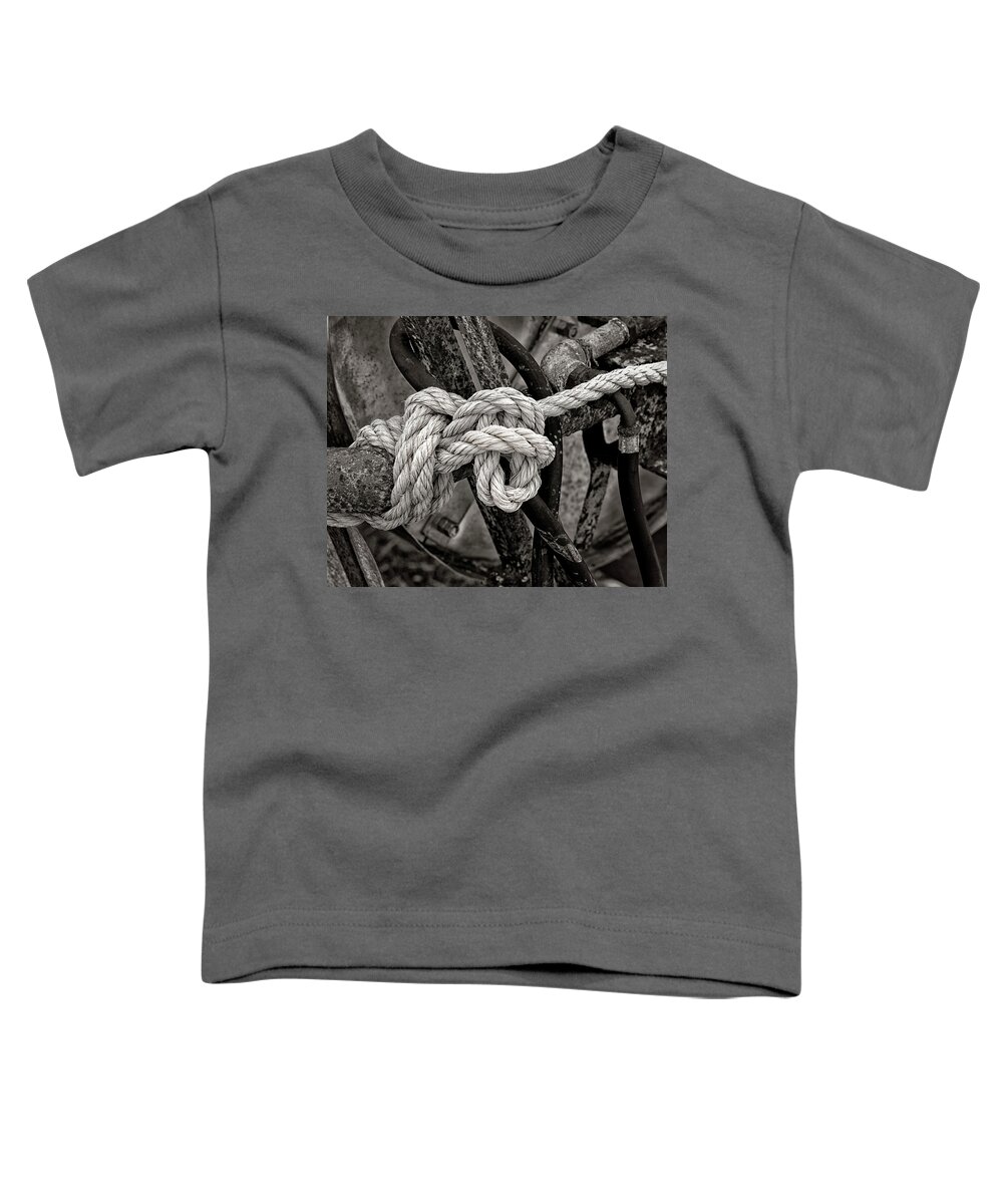 Rope Toddler T-Shirt featuring the photograph Knot Bay Port Michigan by Edward Shotwell