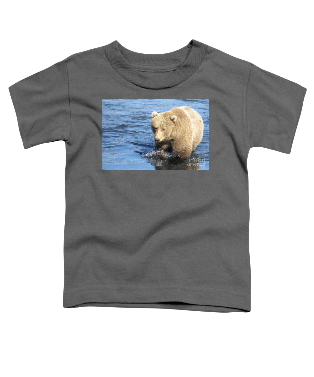 Action Toddler T-Shirt featuring the photograph Kodiak Bear by World Reflections By Sharon