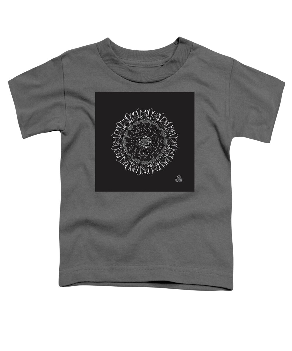Mandala Toddler T-Shirt featuring the digital art Kuklos No 4329 by Alan Bennington