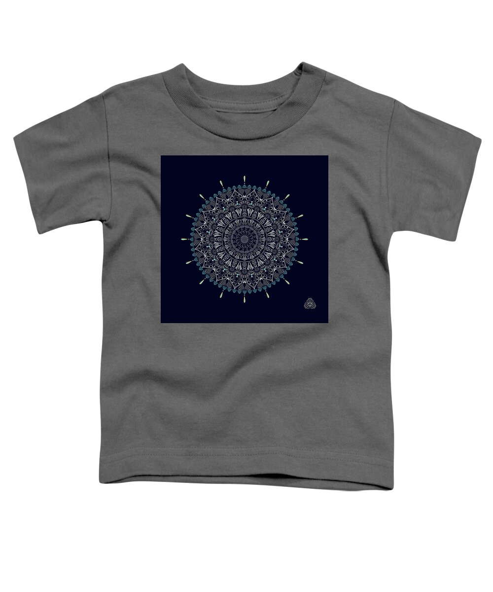 Mandala Toddler T-Shirt featuring the digital art Kuklos No 4334 by Alan Bennington