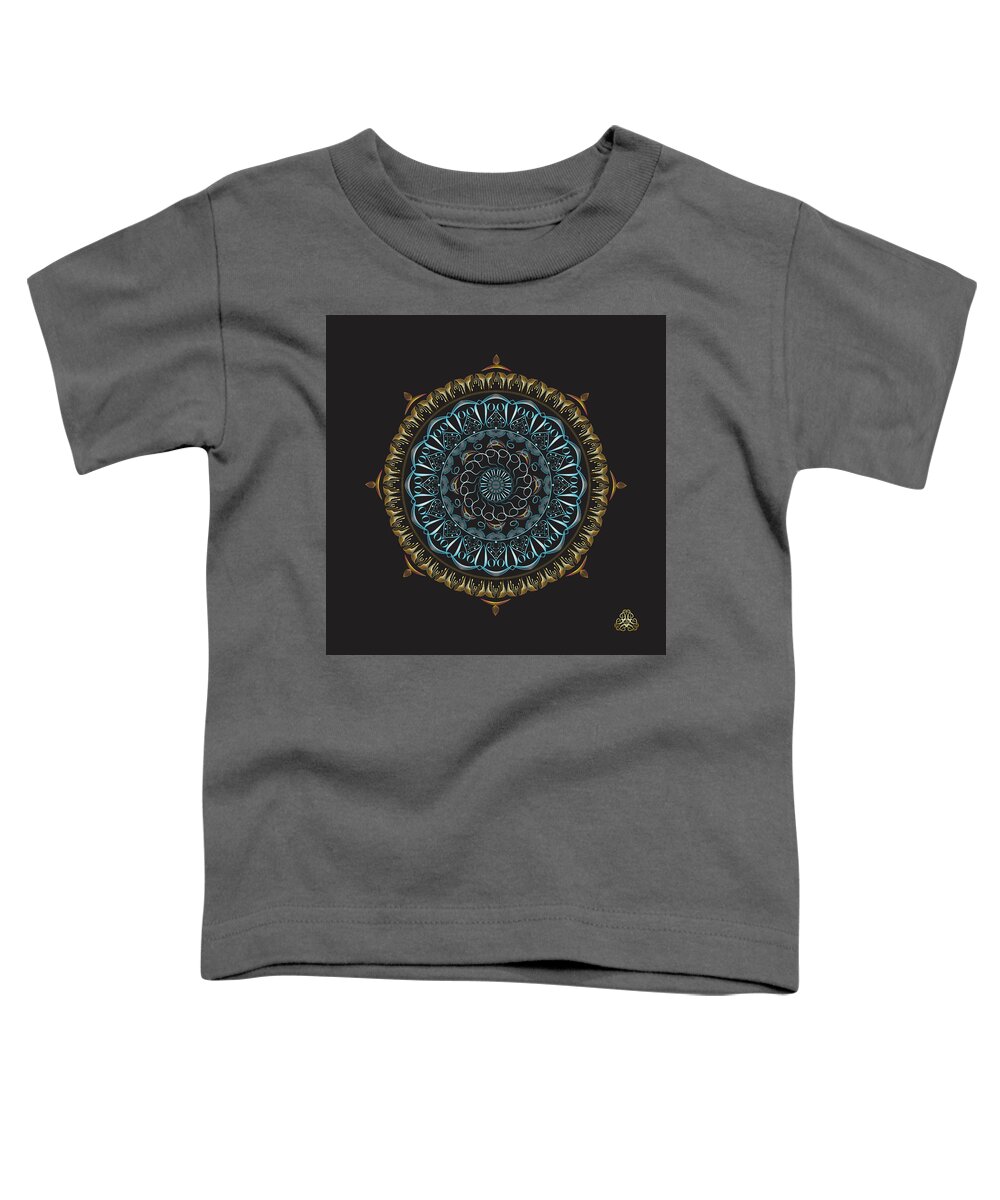 Mandala Toddler T-Shirt featuring the digital art KUKLOS No 4341 by Alan Bennington