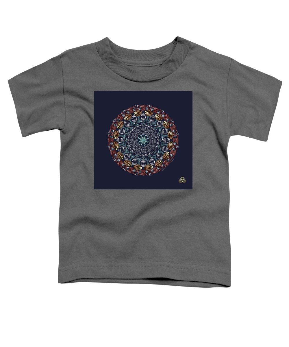 Mandala Toddler T-Shirt featuring the digital art Kuklos No 4419 by Alan Bennington