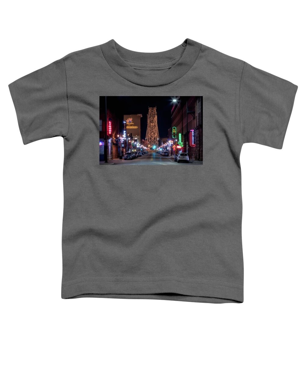 Duluth Minnesota Toddler T-Shirt featuring the photograph Lake Avenue - Duluth Minnesota by Susan Rissi Tregoning
